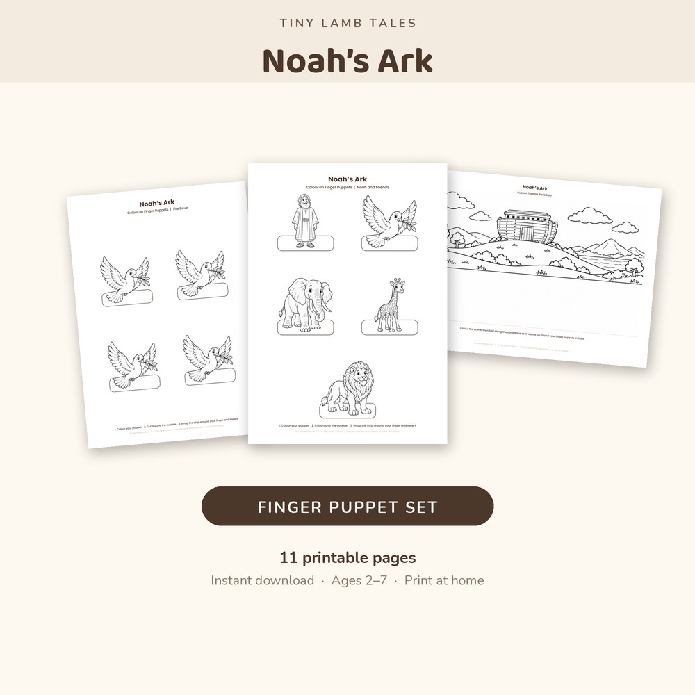 The finger puppet sheets from Noah's Ark