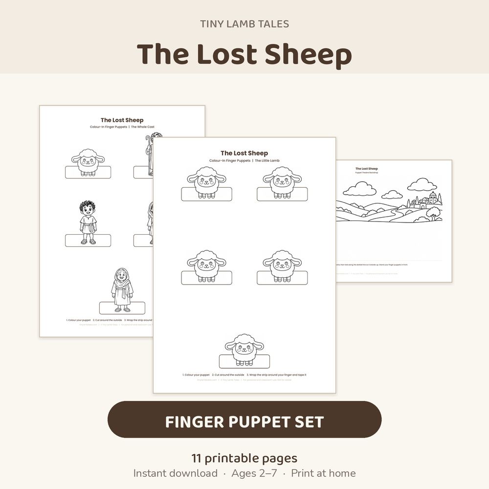 The finger puppet sheets from The Lost Sheep